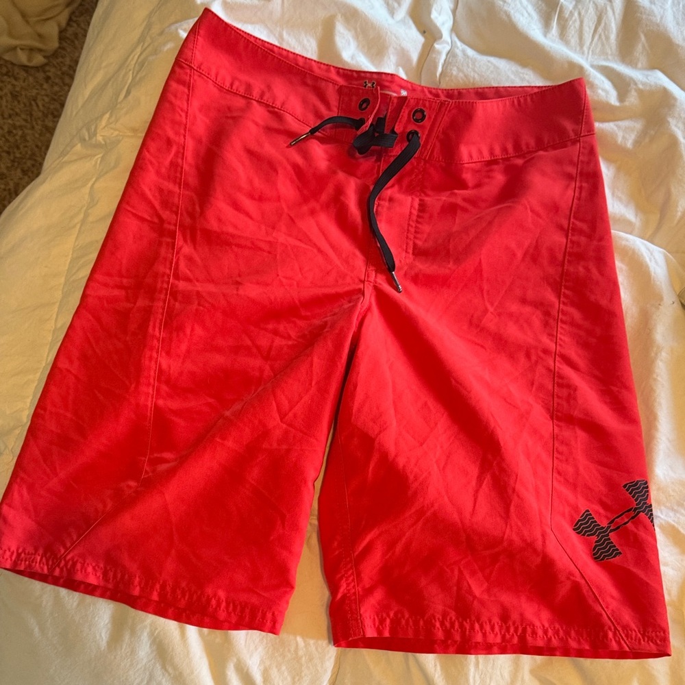 Under Armour Bright Red Swim Shorts